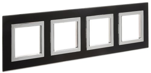 Рамка универсальная DKC Avanti 4-м. стекло черный фото Рамка универсальная DKC Avanti 4-м. стекло черный картинка